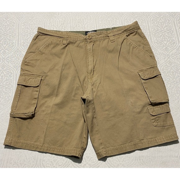 Rugged Wear Other - Rugged Wear Mens 38 Cargo Shorts Khaki Tan Cotton Multi Pocket Relaxed Fit